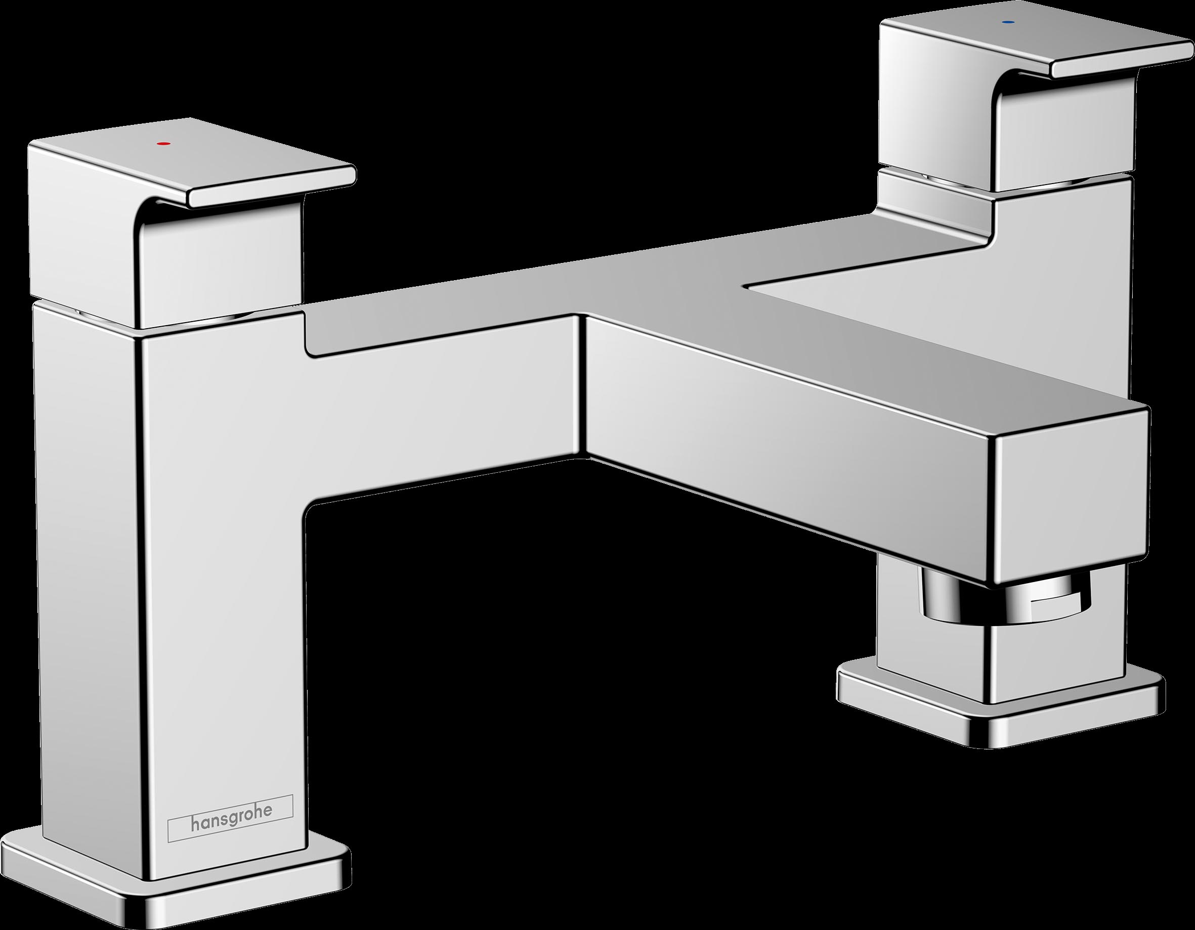 Hansgrohe Vernis Shape - Baterie na okraj vany, 4-otvorová instalace, matná černá 71459670