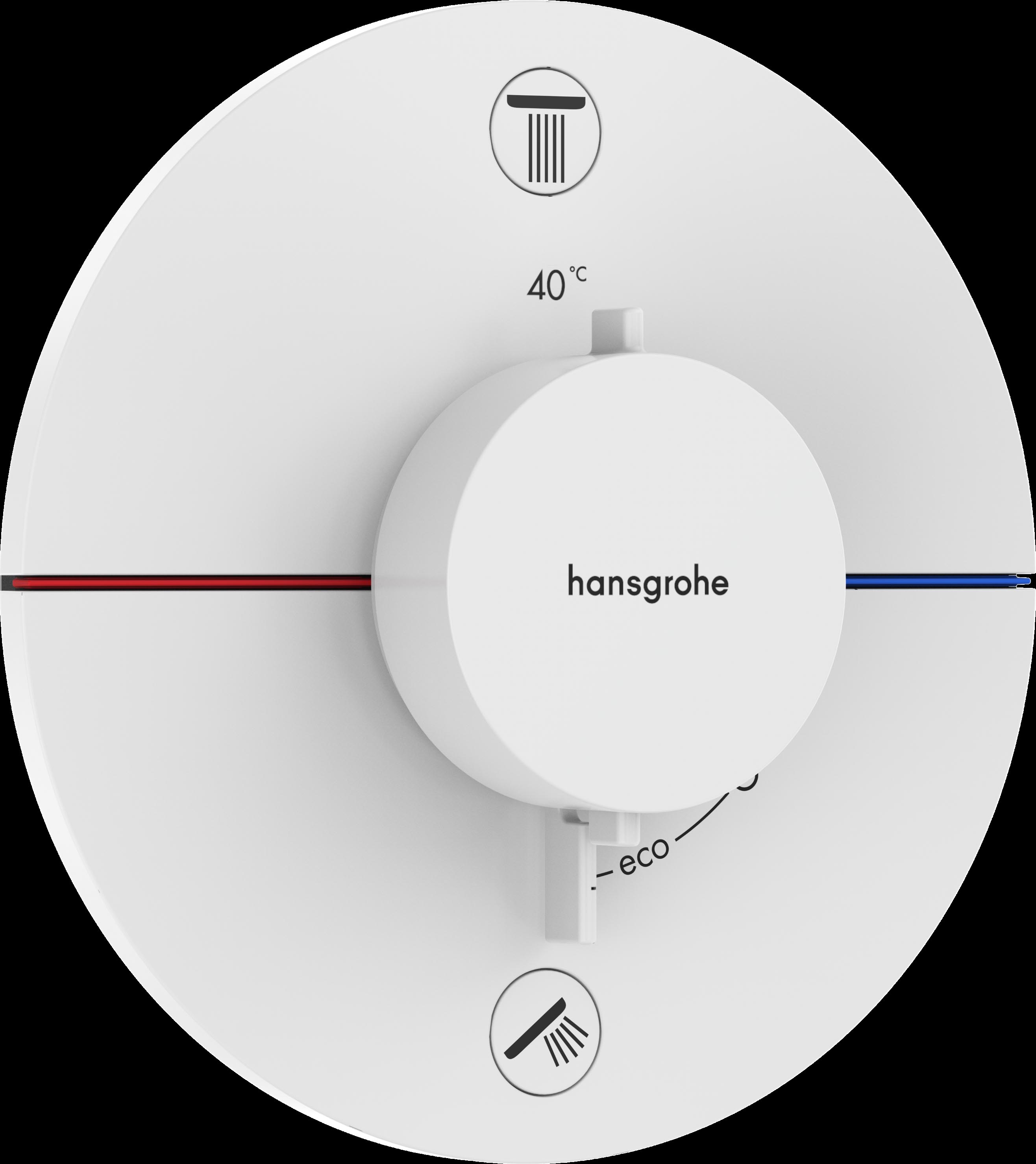 Hansgrohe ShowerSelect Comfort - Termostatická baterie pod omítku, pro 2 spotřebiče, matná černá 15554670