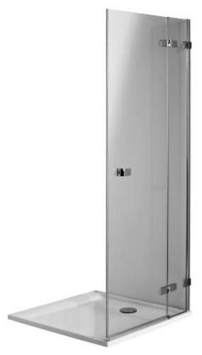 KOLO NEXT sprchové dveře otevírací 90 (87-88,8)x195 pravé 2-dílné pro boční  stenu profil strieb. lesklý sklo 6/8mm číre ReflexKolo HDSF90222003R •  BAUSTORE.cz